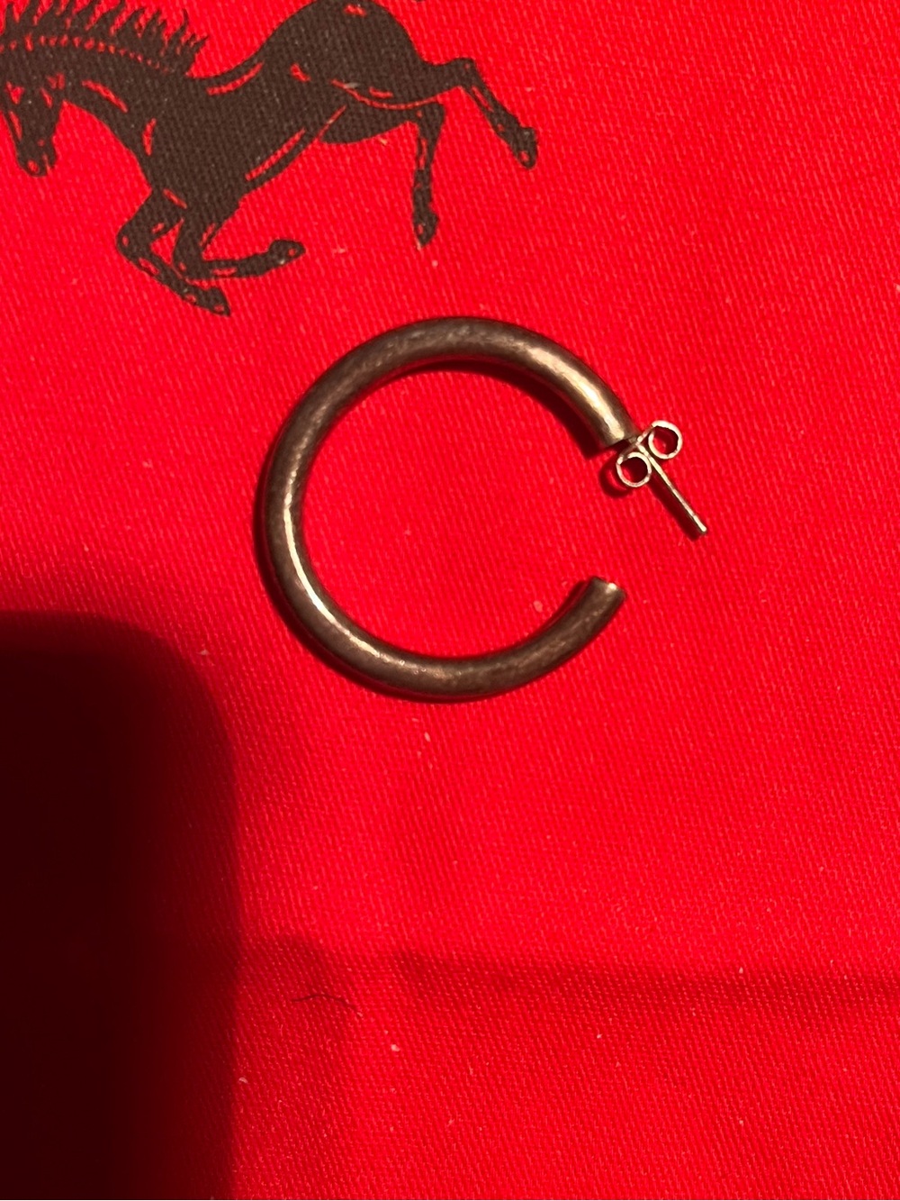 Vintage Sterling Silver Tube Hoop Earrings